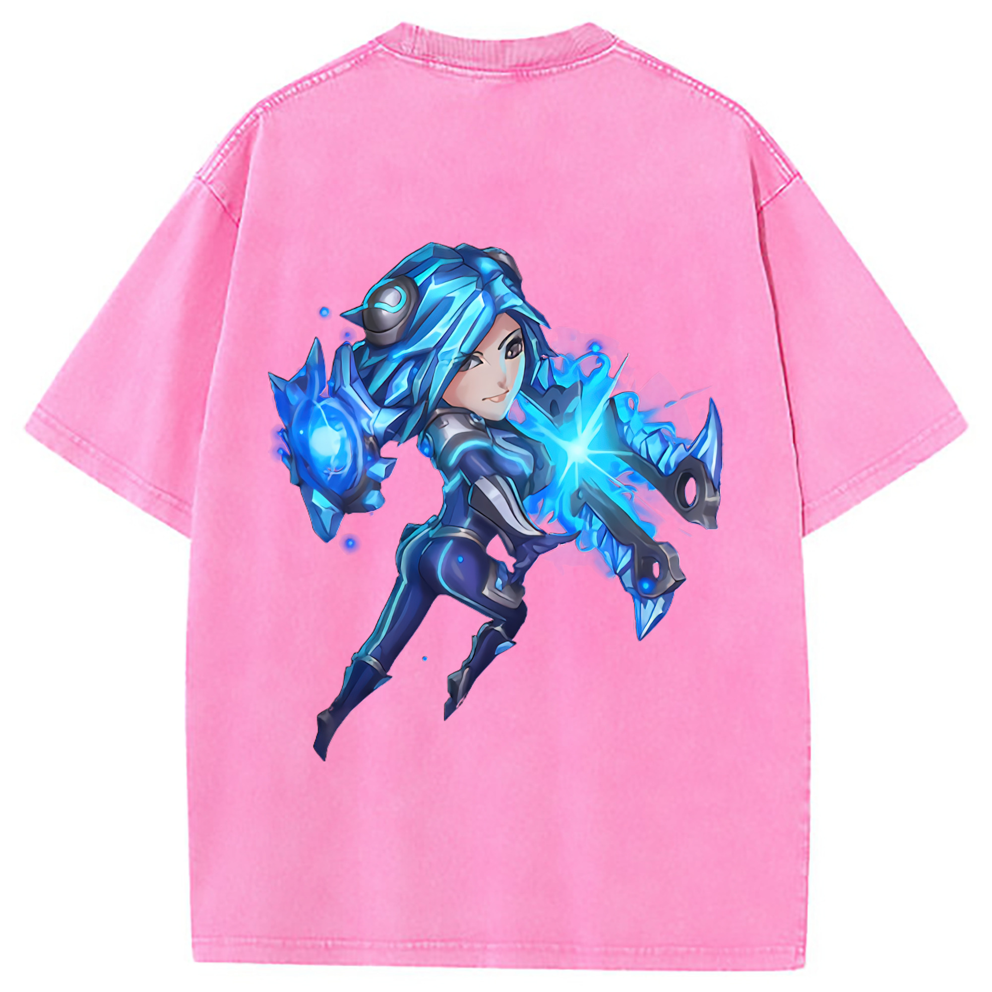 （画像用） リーグ・オブ・レジェンド League of Legends LOL 綿100% ヴィンテージ風 半袖Tシャツ（背面プリント）